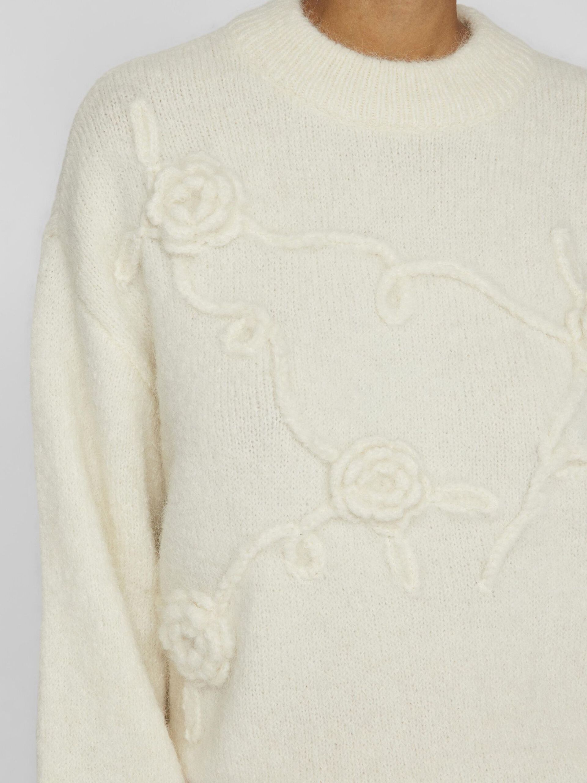 Carousel image - DETAILED KNITTED PULLOVER, Birch | 5