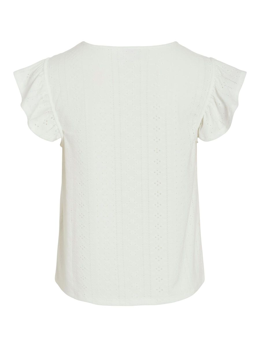 VILA VIPOINTA ROUND NECK CAP SLEEVE TOP, Snow White, highres - 14111149_SnowWhite_002.jpg