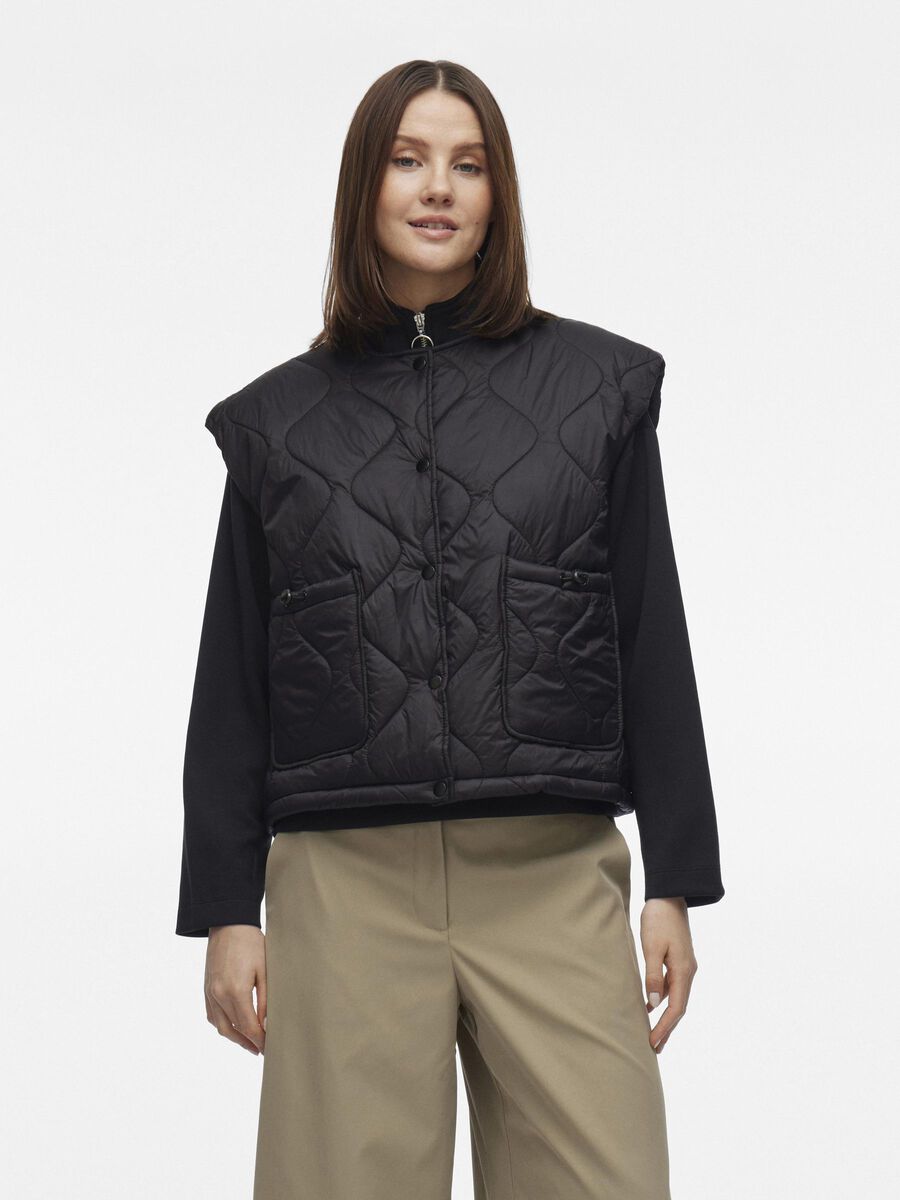 VILA QUILTED WAISTCOAT, Black Beauty, highres - 14103401_BlackBeauty_003.jpg