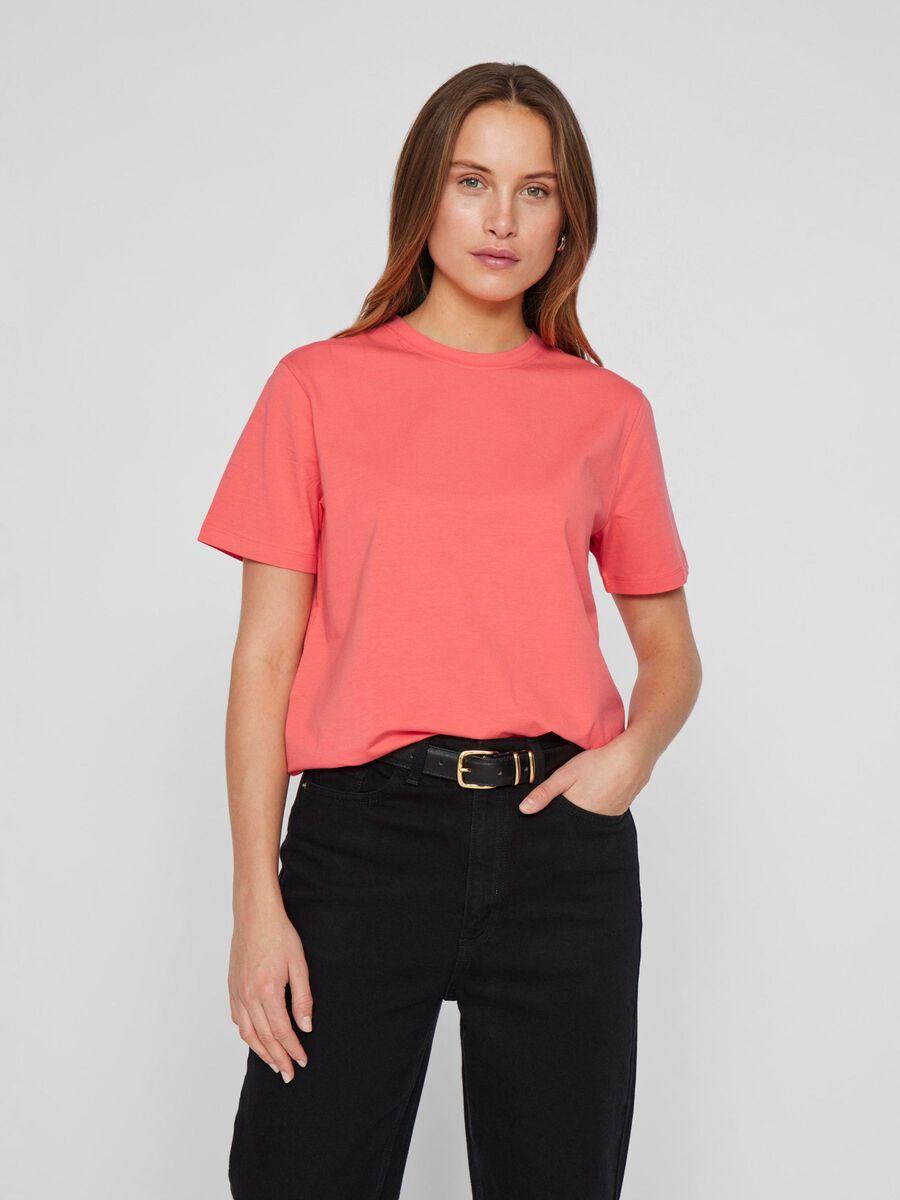 VILA VINORA ROUND NECK T-SHIRT, Dubarry, highres - 14103448_Dubarry_003.jpg