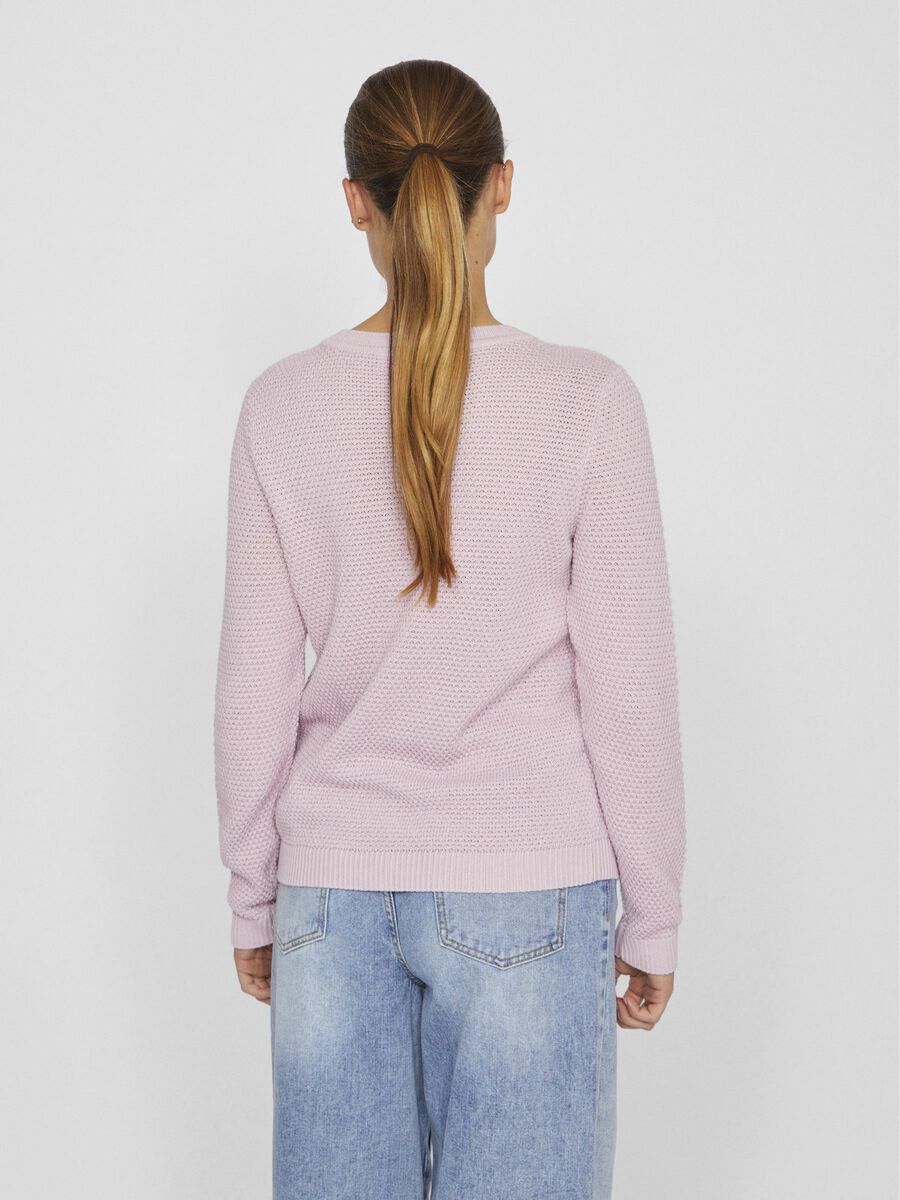 VILA VIDALO BASIC KNITTED PULLOVER, Winsome Orchid, highres - 14082767_WinsomeOrchid_004.jpg