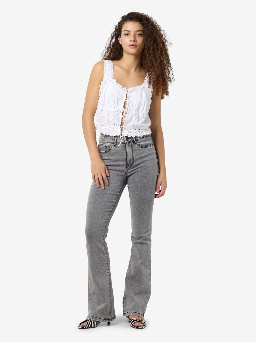 Noisy May NMSALLIE BOOTCUT JEANS, Light Grey Denim, highres - 27032364_LightGreyDenim_004.jpg