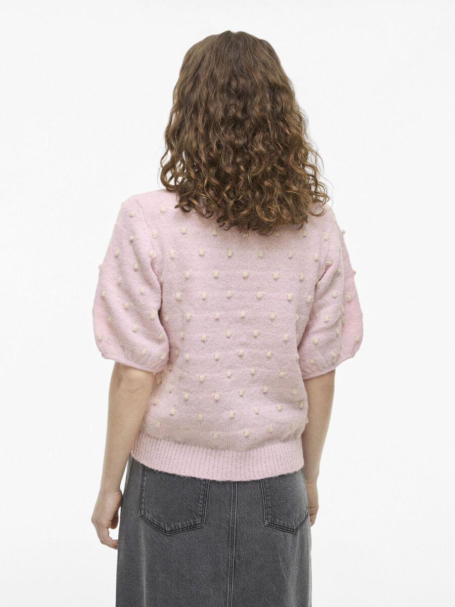 VILA SHORT SLEEVED KNITTED TOP, Winsome Orchid, highres - 14103431_WinsomeOrchid_1158090_004.jpg