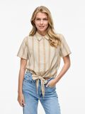 VILA SHORT SLEEVED SHIRT, Super Light Natural Melan, highres - 14105067_SuperLightNaturalMelan_1191691_003.jpg