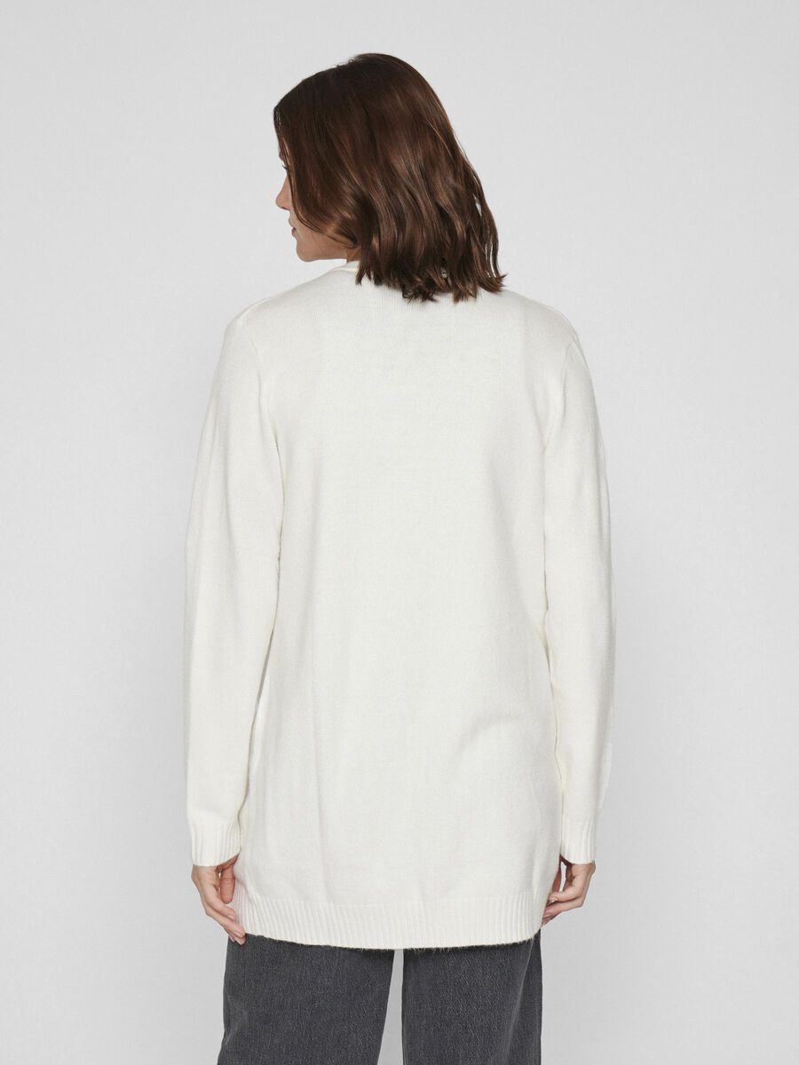 VILA VIRIL - BASIQUE EN MAILLE CARDIGAN, White Alyssum, highres - 14044041_WhiteAlyssum_004.jpg
