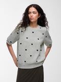 VILA VISIF KORTA ÄRMAR SWEATSHIRT, Light Grey Melange, highres - 14113196_LightGreyMelange_1248503_003.jpg