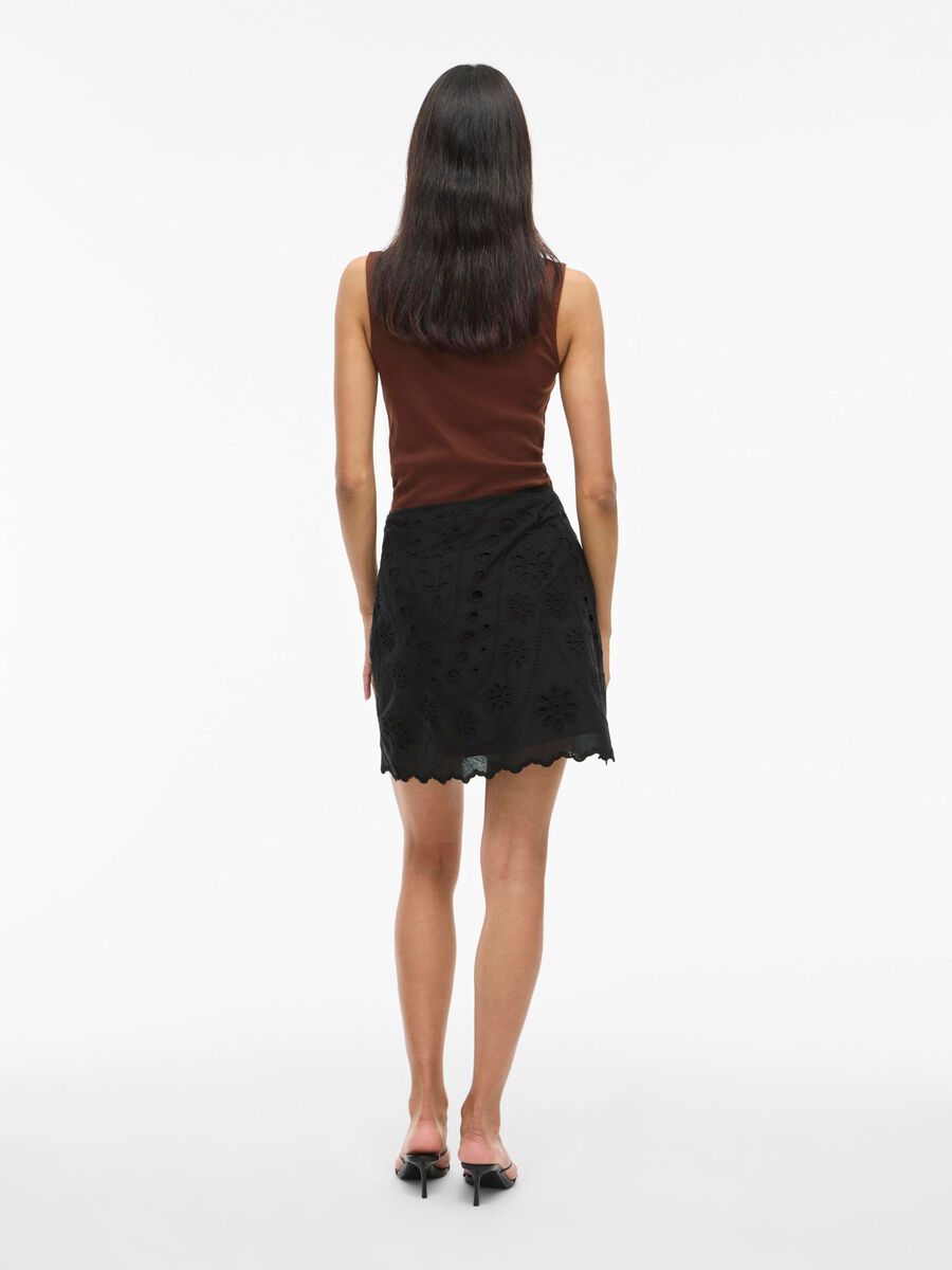 VILA VIGITHA MID WAIST MINI SKIRT, Black Beauty, highres - 14109051_BlackBeauty_004.jpg