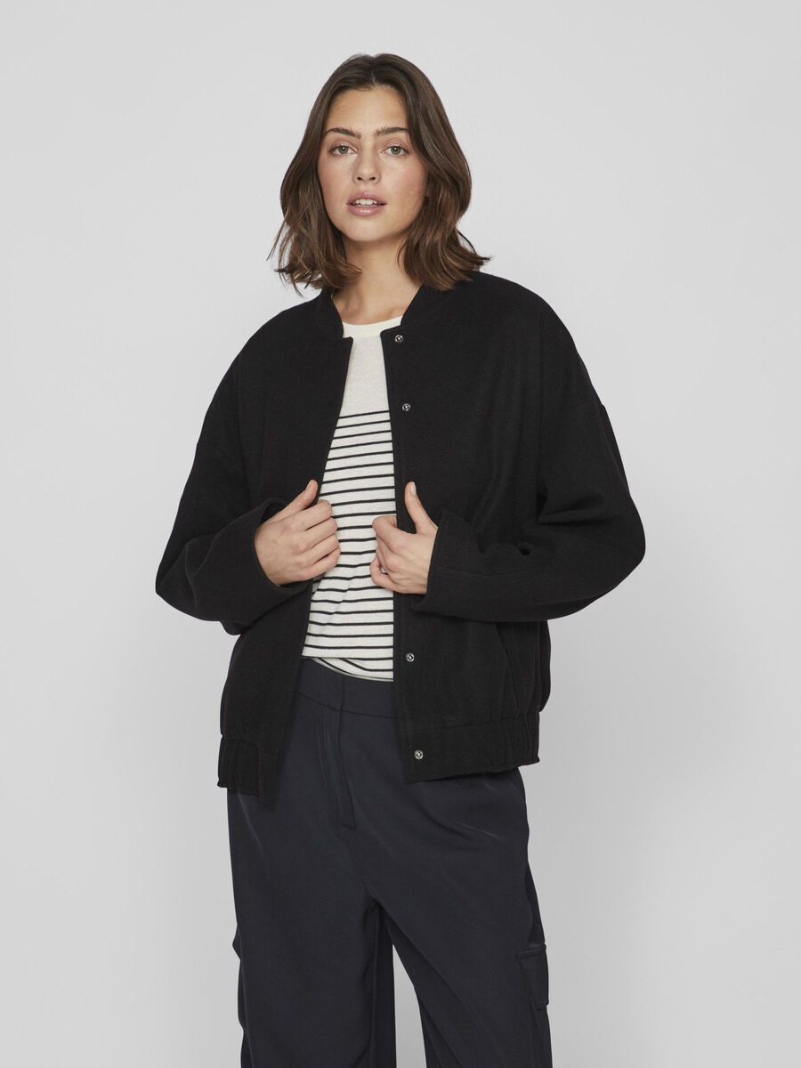 Vila CORTE OVERSIZE CAZADORA BOMBER, Black, highres - 14094713_Black_003.jpg