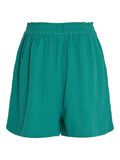 VILA HIGH WAIST COTTON SHORTS, Ultramarine Green, highres - 14089489_UltramarineGreen_002.jpg