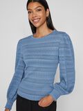 VILA ROUND NECK LONG SLEEVED TOP, Coronet Blue, highres - 14109892_CoronetBlue_006.jpg
