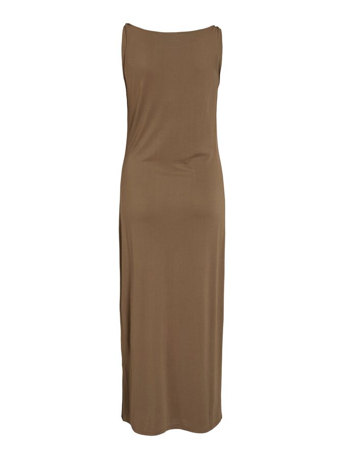 VIMODALA BOAT NECK MIDI DRESS | Brown | VILA