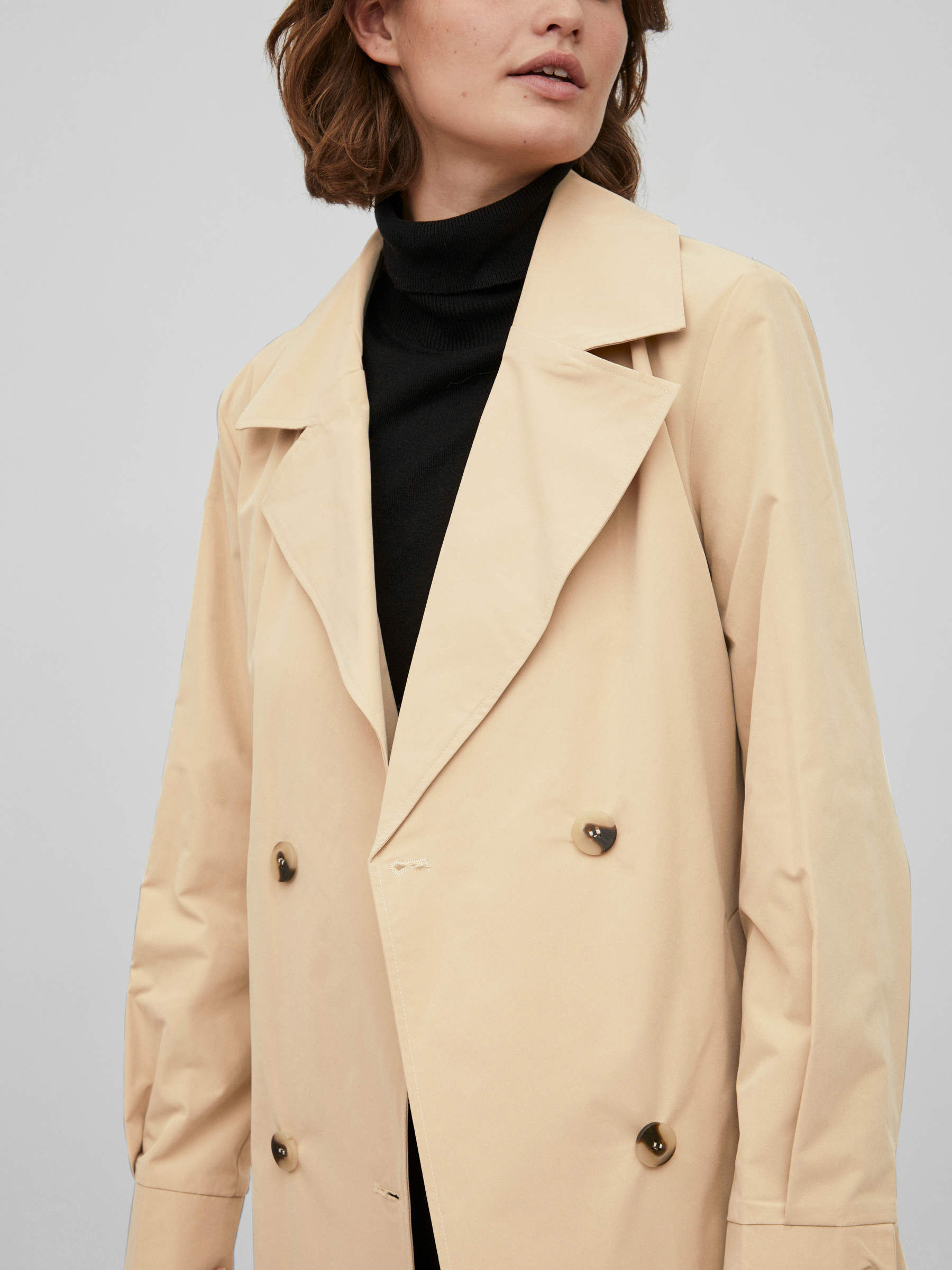 Vila vithree long discount trenchcoat