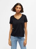 OBJECT V-HALS T-SHIRT, Black, highres - 23023816_Black_003.jpg