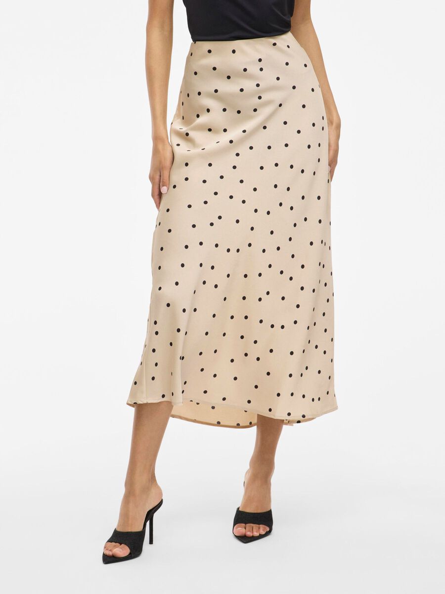 VILA VIELLETTE HIGH WAIST MIDI SKIRT, Cement, highres - 14084182_Cement_1242237_003.jpg