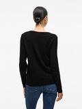 VILA VIRIL V-NECK KNITTED PULLOVER, Black, highres - 14042769_Black_004.jpg