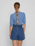 Vila RIBBED SHORT SLEEVED TOP, Federal Blue, highres - 14079537_FederalBlue_004.jpg