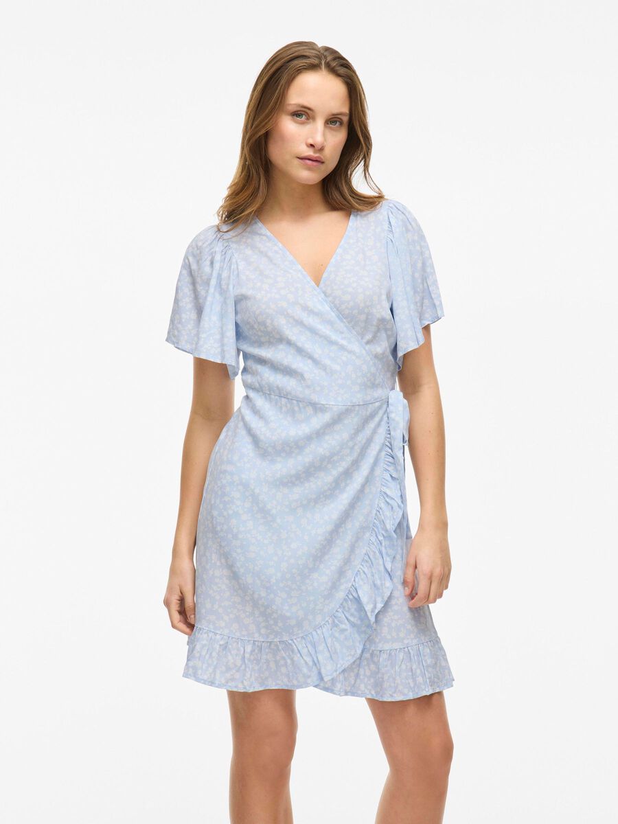 VILA SHORT SLEEVED WRAP DRESS, Kentucky Blue, highres - 14102088_KentuckyBlue_1208703_003.jpg