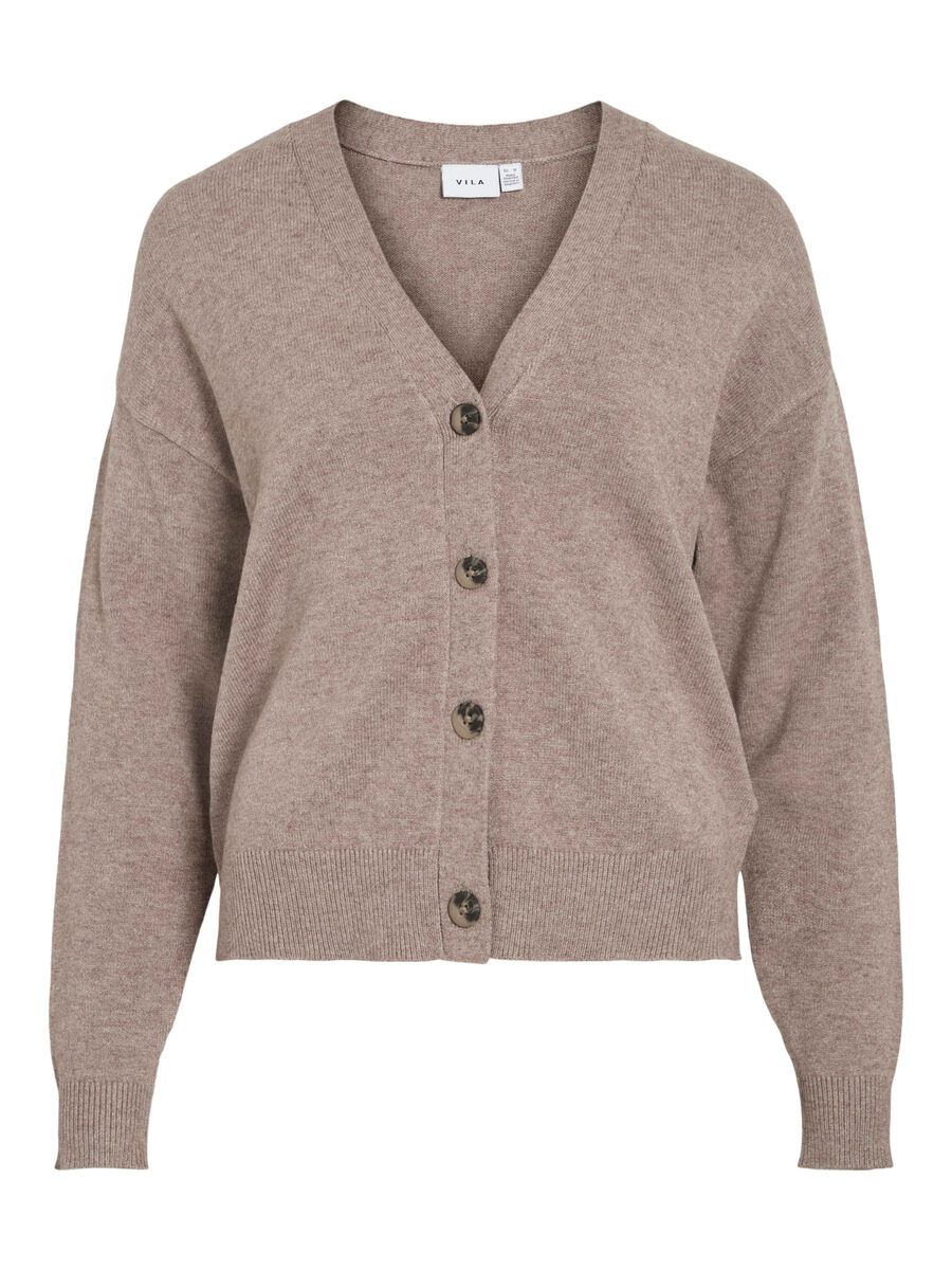 Product carousel image - VIRIL V-NECK KNITTED CARDIGAN, Falcon | 2