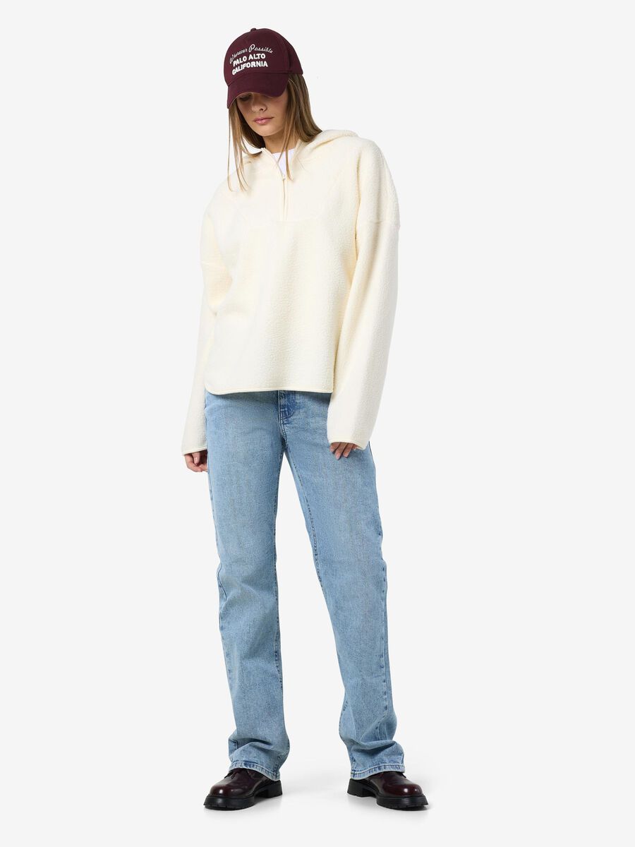 Noisy May NMCOZY HALF-ZIP FLEECE, Eggnog, highres - 27030631_Eggnog_004.jpg