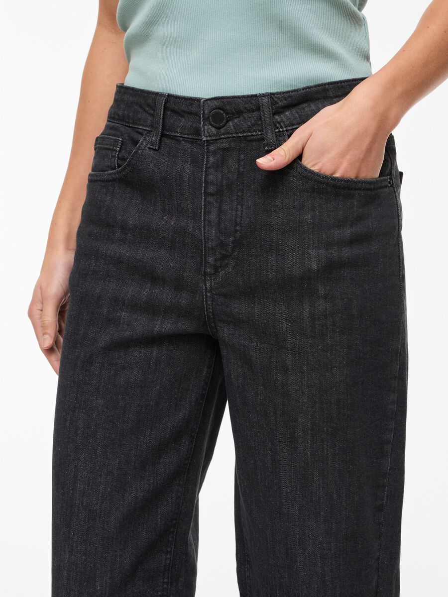 Carousel image - VILISA MIDDELS H&Oslash;Y MIDJE STRAIGHT FIT JEANS, Black Denim | 3