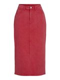 VILA DENIMSYDDA MIDIKJOL, Aurora Red, highres - 14104698_AuroraRed_001.jpg