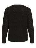 Product image thumbnail - VIKILLIE ROUND NECK KNITTED PULLOVER, Black | 6