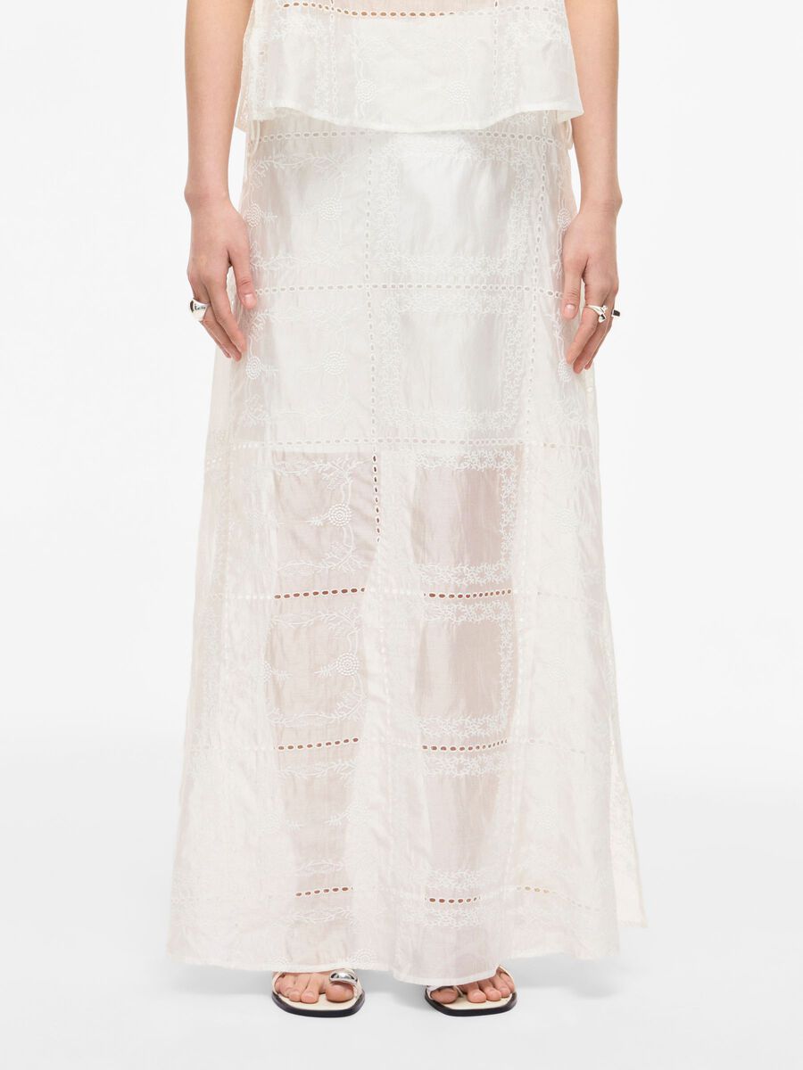 Product carousel image - HIGH WAIST MIDI SKIRT, Cloud Dancer | 1