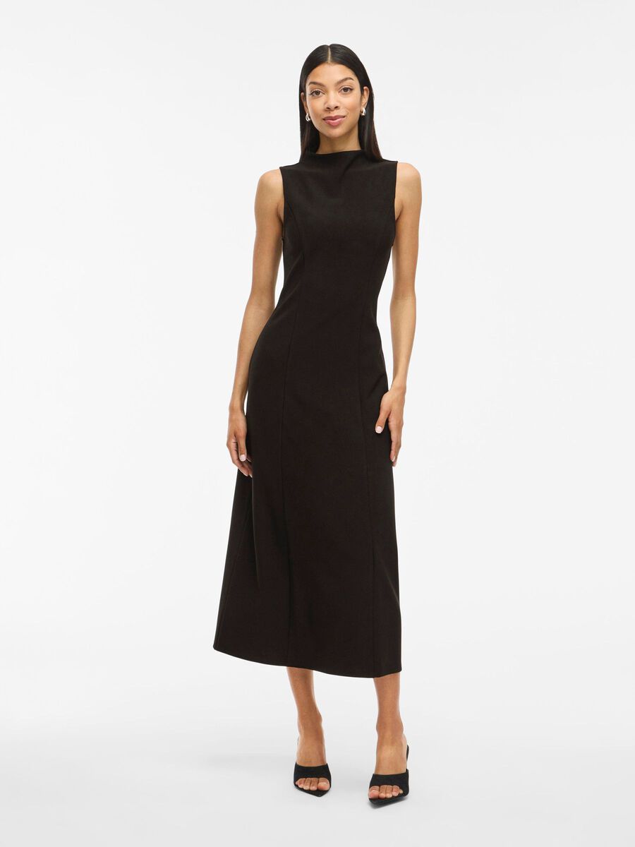 VILA VIANYA SLEEVELESS  MIDI DRESS, Black Beauty, highres - 14108693_BlackBeauty_003.jpg