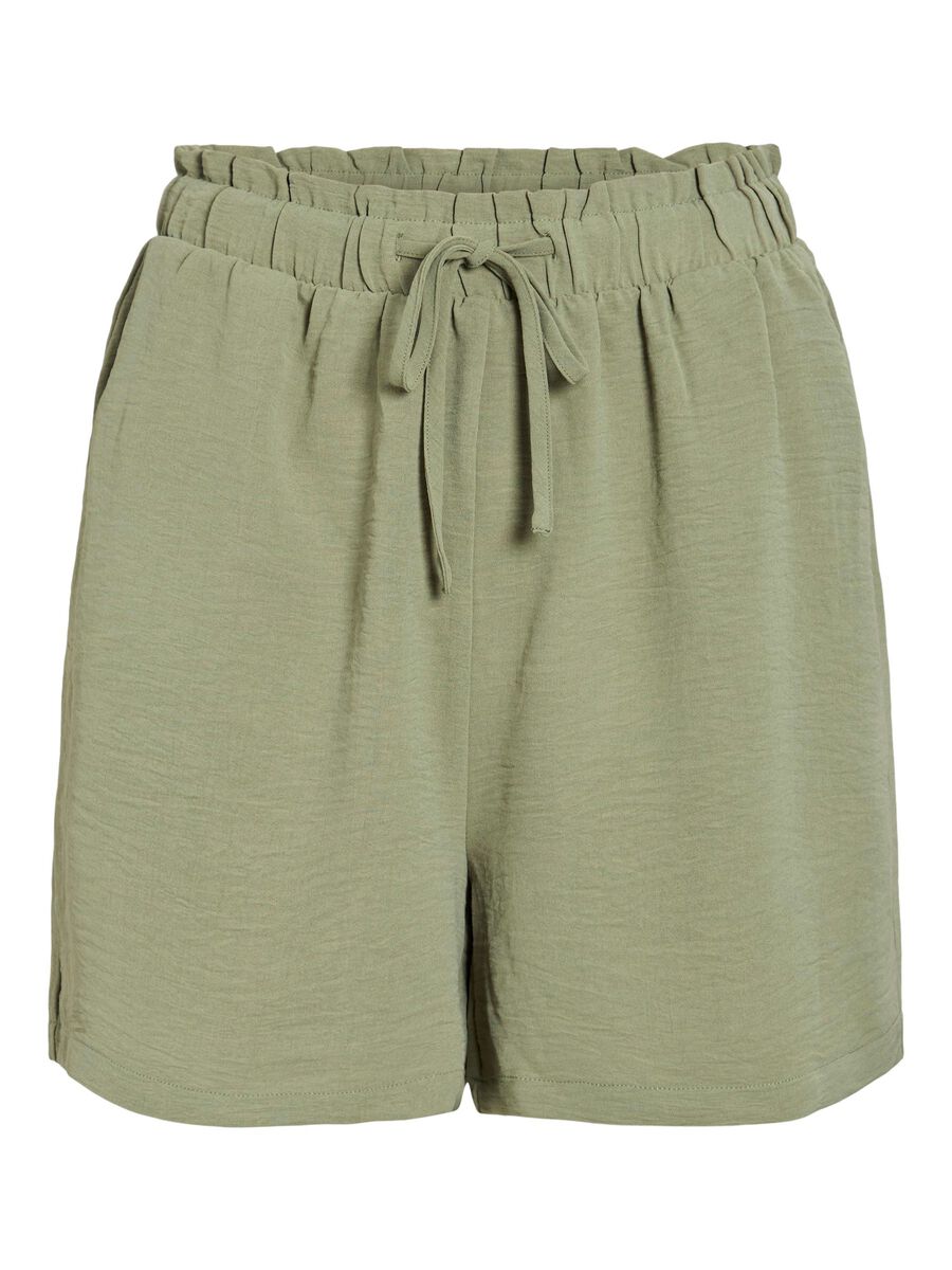 VILA VIJOSA HIGH WAISTED SHORTS, Oil Green, highres - 14101664_OilGreen_001.jpg