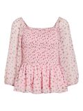 VILA VIMIA 3/4 SLEEVED SMOCK TOP, Pale Lilac, highres - 14109637_PaleLilac_1211720_001.jpg
