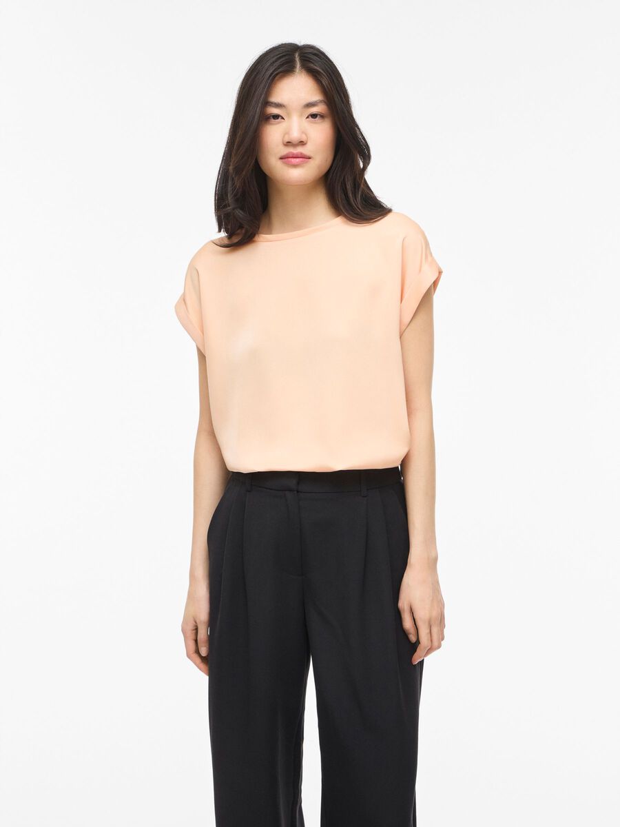 Product carousel image - VIELLETTE TOP Z KR&Oacute;TKIMI RĘKAWAMI, Peach Parfait | 1