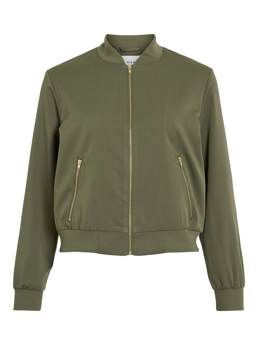 VILA VIBUBBLE PETITE -  BOMBER JACKET, Four Leaf Clover, highres - 14113945_FourLeafClover_001.jpg