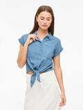 VILA VINEA KORTE MOUWEN OVERHEMD, Medium Blue Denim, highres - 14106797_MediumBlueDenim_003.jpg