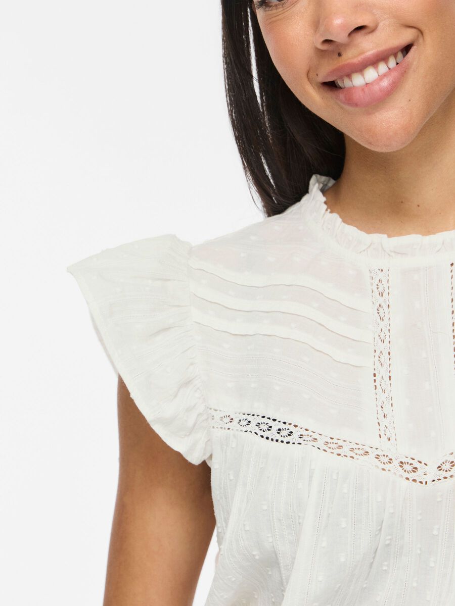 Carousel image - VIYVA ROUND NECK SLEEVELESS TOP, Snow White | 5