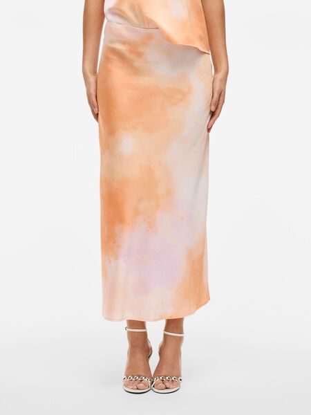 VILA VIELLETTE HIGH WAIST MIDDELLANGE ROK, Cadmium Orange, highres - 14084182_CadmiumOrange_1211663_003.jpg