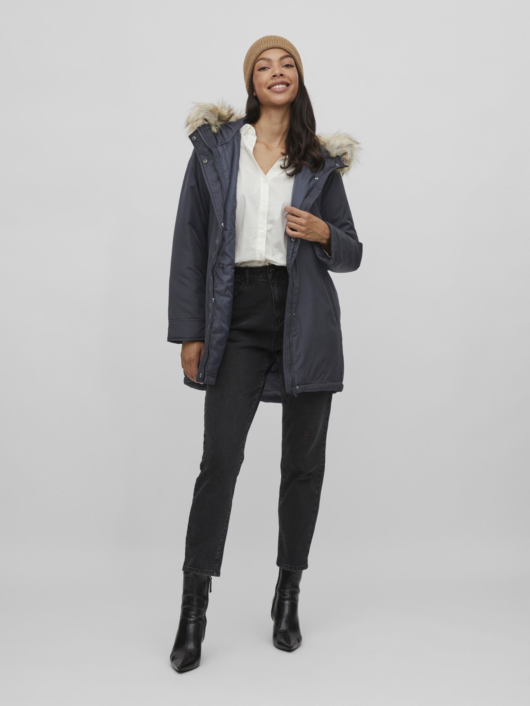 Blue online hooded parka