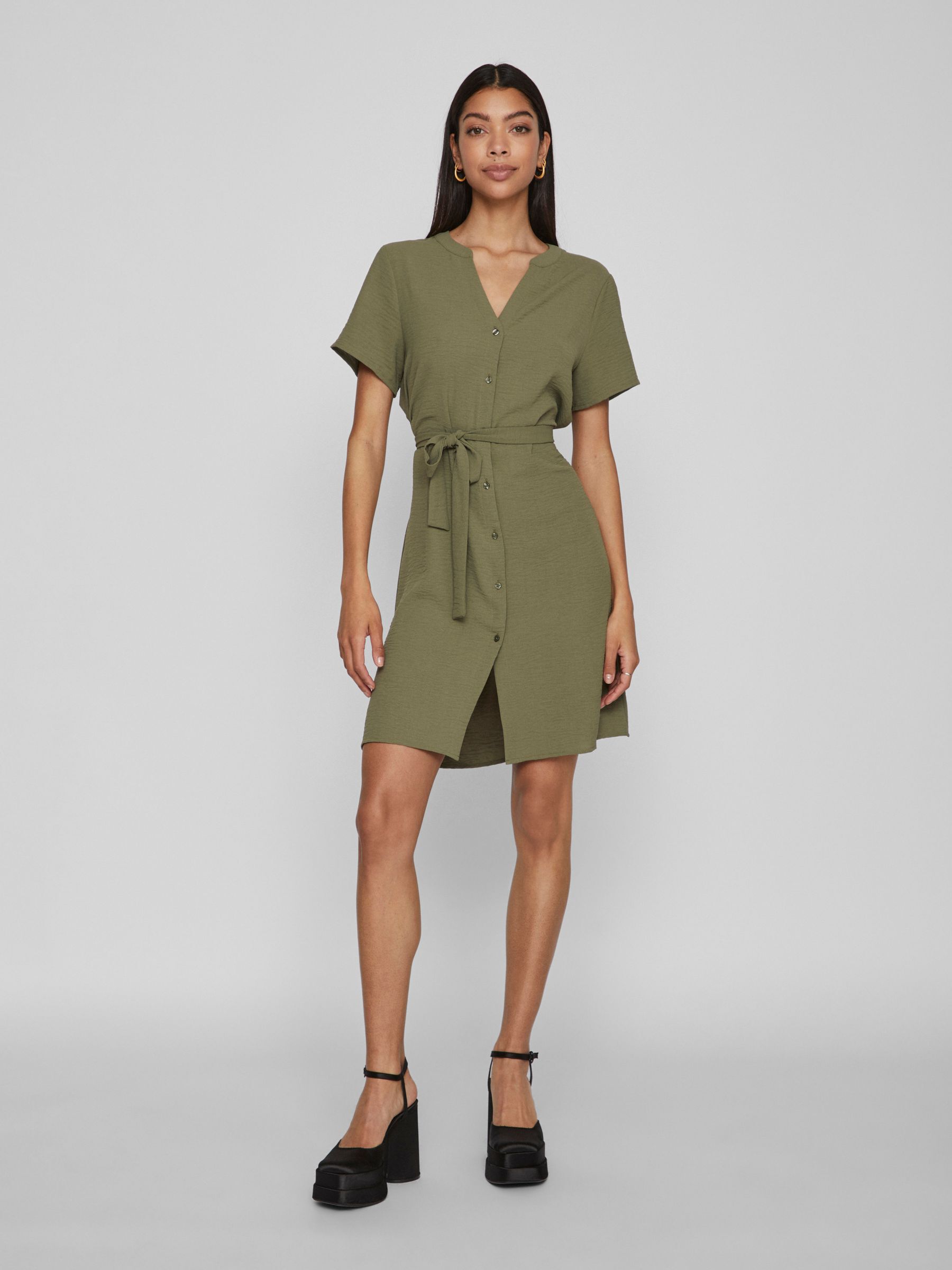 KORTE MOUWEN BLOUSEJURK Groen VILA