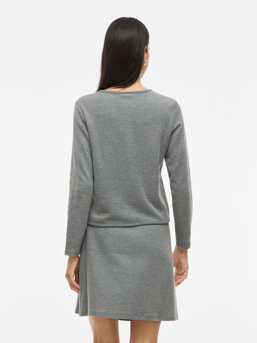 VILA VILDEA NEULE NEULETAKKI, Medium Grey Melange, highres - 14108718_MediumGreyMelange_004.jpg