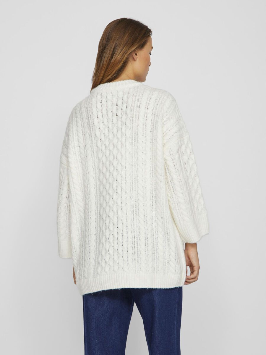 VILA OVERSIZED CABLE KNITTED PULLOVER, Birch, highres - 14105838_Birch_004.jpg