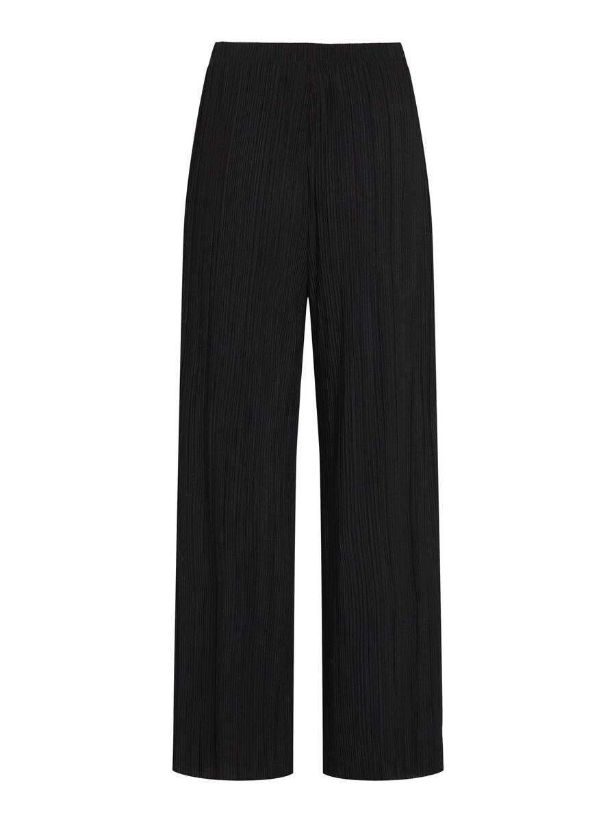 VILA RIBBED WIDE-LEG TROUSERS, Black Beauty, highres - 14089681_BlackBeauty_002.jpg