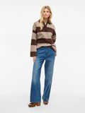 VILA VIBALO LONG SLEEVED POLO SHIRT, Coffee Bean, highres - 14109894_CoffeeBean_1234538_005.jpg