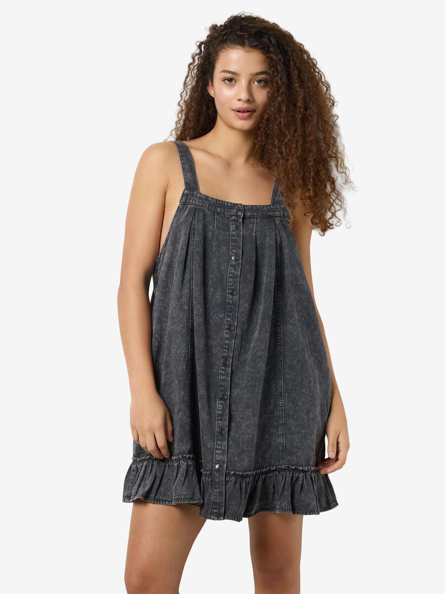 Noisy May ACID WASHED DENIM DRESS, Black, highres - 27034180_Black_1186091_003.jpg