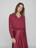Vila HIGH LOW SPLIT NECK SHIRT, Beet Red, highres - 14044253_BeetRed_003.jpg
