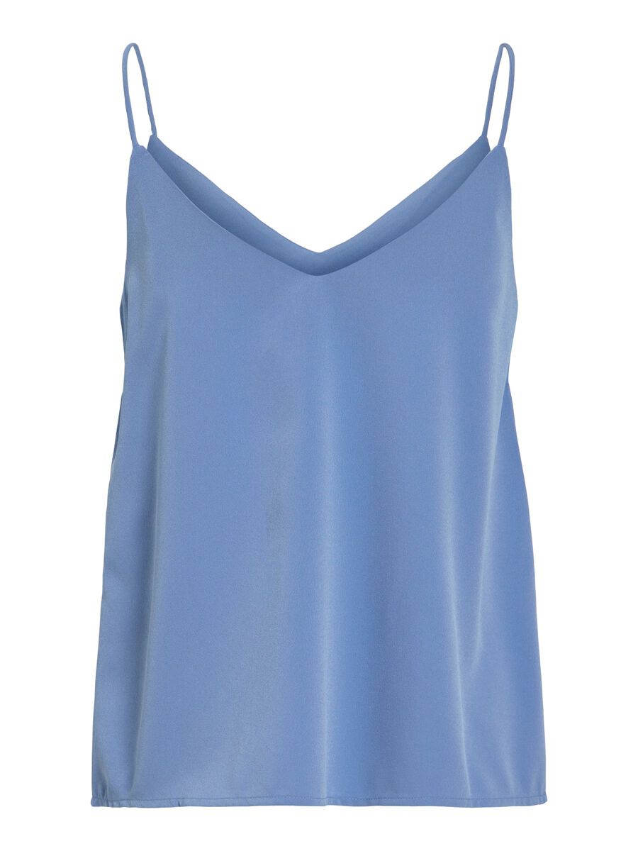 Carousel image - VIMATHILDE, CUELLO EN V TOP DE TIRANTES, Coronet Blue | 7
