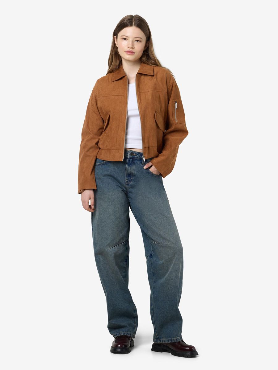 Noisy May FAUX SUEDE BOMBER JACKET, Toasted Coconut, highres - 27034475_ToastedCoconut_004.jpg