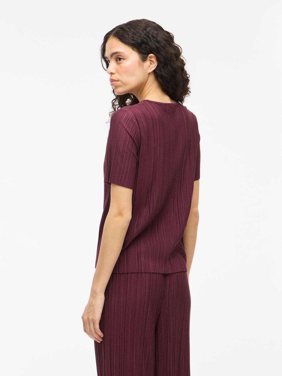 VILA VIPLISA PLEATED SHORT SLEEVED TOP, Fig, highres - 14089481_Fig_004.jpg