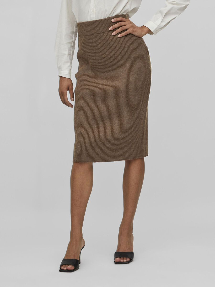 VILA KNITTED PENCIL SKIRT, Crocodile, highres - 14071794_Crocodile_958898_003.jpg