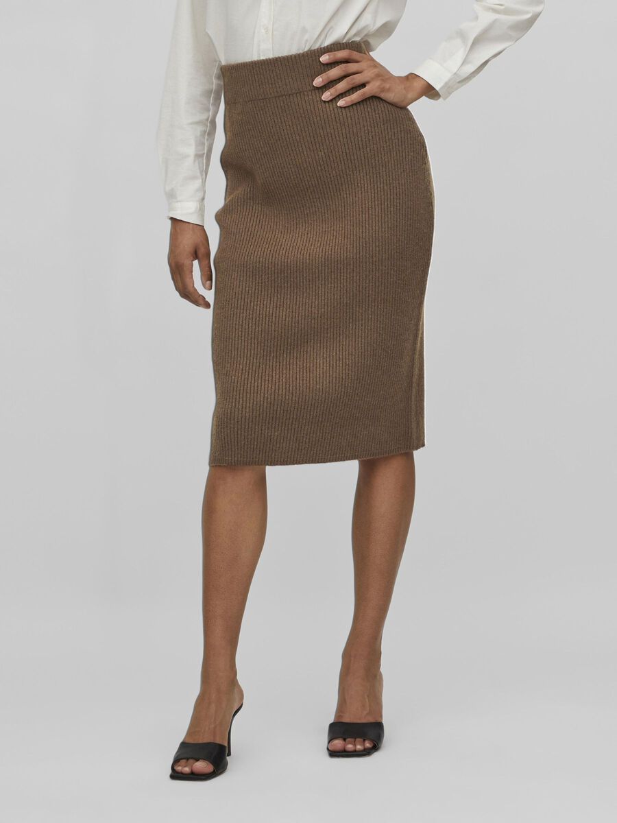 Vila KNITTED PENCIL SKIRT, Crocodile, highres - 14071794_Crocodile_958898_003.jpg