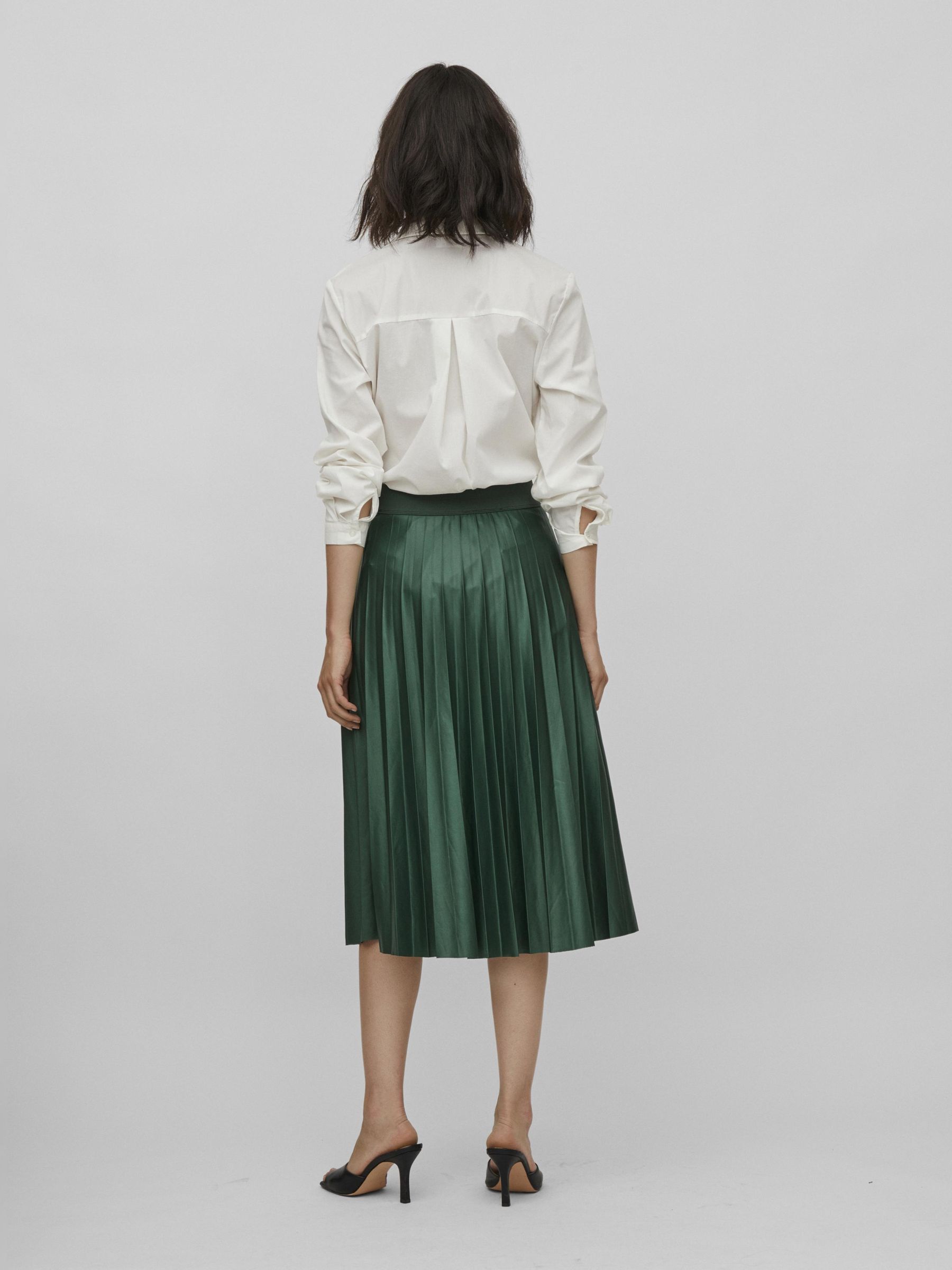 PETITE PLEATED SKIRT Green VILA