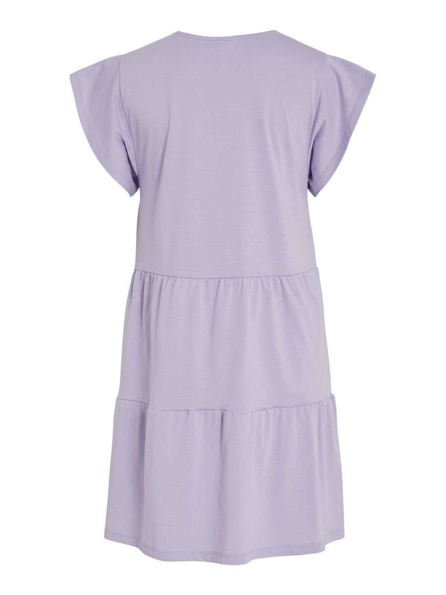 Vila SHORT-SLEEVED SHORT DRESS, Lavender, highres - 14087541_Lavender_002.jpg